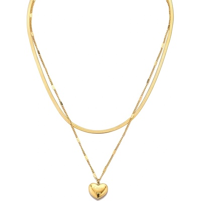 HARAHU Колие Love you - Златен KP26939 (26939)