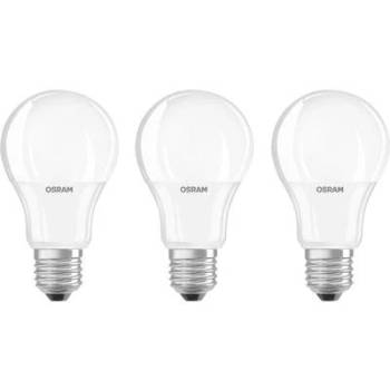 OSRAM Комплект 3 крушки LED Osram A60, E27, 9 W (60 W), 806 лумена, Мат, Топла светлина, Енергиен клас F (4052899955523)