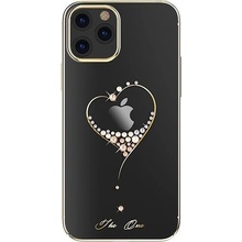 Kingxbar Wish Series silikonové s original Swarovski crystals na iPhone 12 Pro MAX zlaté