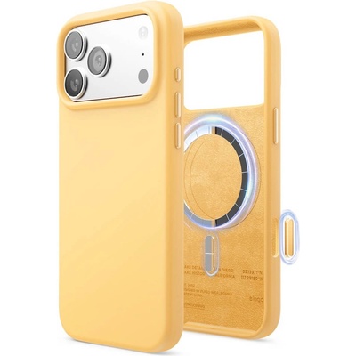 elago Силиконов (TPU) калъф с MagSafe за iPhone 17 Pro Max - Elago Magnetic Soft Silicone Case (тъмножълт) (ES17MSSC69PRO-SUN)