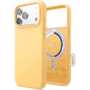 elago Силиконов (TPU) калъф с MagSafe за iPhone 17 Pro Max - Elago Magnetic Soft Silicone Case (тъмножълт) (ES17MSSC69PRO-SUN)