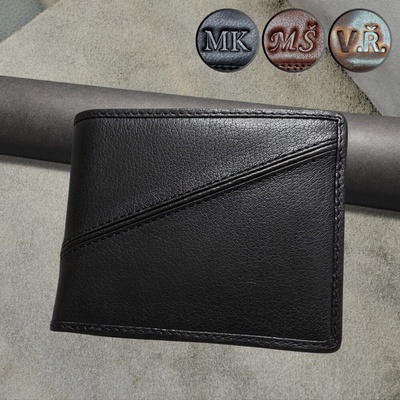 ARTEMO Vaše iniciály na míru luxusní pánská kožená peněženka OSKAR MASTER LEATHER
