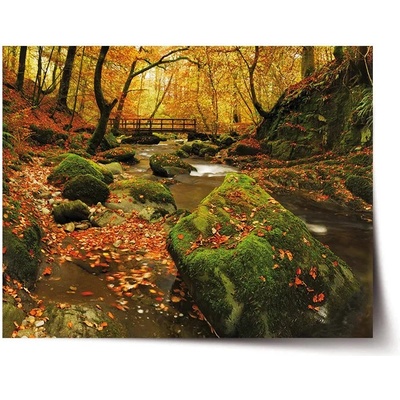 Sablio Plagát Most v lese - 90x60 cm
