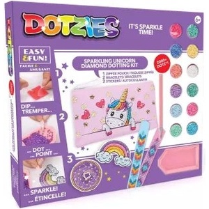 Diamond Dotz Diamond Dotz: комплект за занимания с блестящ еднорог на Dotzies