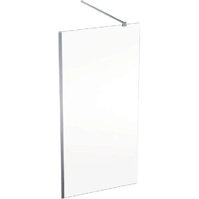 Geberit GEO - Sprchová stena Walk-In, 100x200 cm, strieborná/číre sklo 560.139.00.2