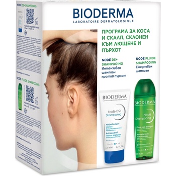 BIODERMA Nodé Комплект - Ежедневен шампоан DS+ и Шампоан-флуид, 125 + 200 ml