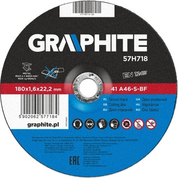 Graphite Kotouč řezný 180 x 22 x 1,6 mm 57H718