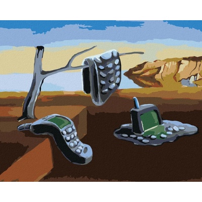 zuty Rozteklé mobily - inspirace Salvador Dalí 80 x 100 cm vypnuté plátno na rám 8596530066514
