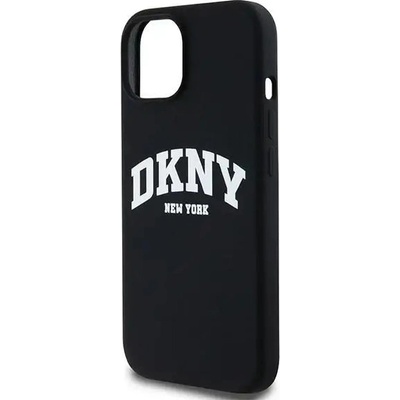 DKNY Кейс DKNY Liquid Silicone White Printed Logo MagSafe за iPhone 12/12 Pro, черен (3666339266608)
