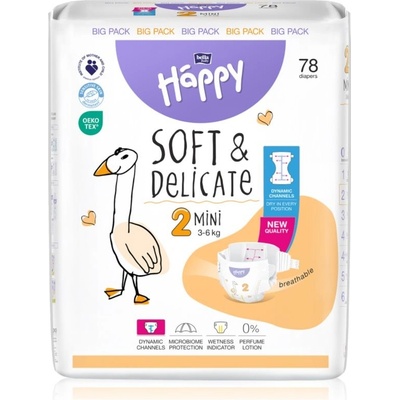 Bella Baby Happy Soft&Delicate 2 Mini 3–6 kg 78 ks