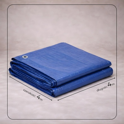Springros krycí plachta s oky 4 x 4 m 60g PE modrá PROTECT GA2119-XG