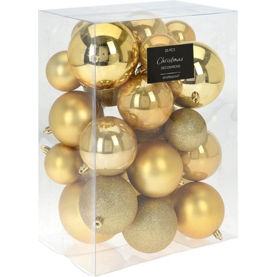 HOMESTYLING Vianočné ozdoby súprava 26 ks HOMESTYLING zlatá KO-CAN223000