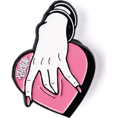 PITCHA kovový odznak HEART pink