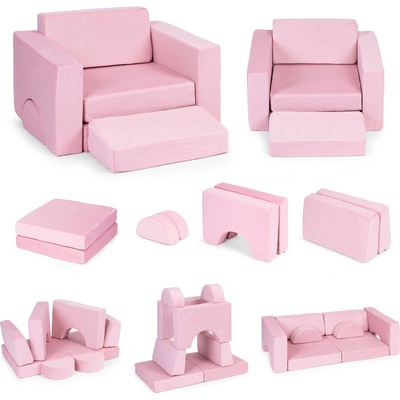 Ecotoys Pohovka TMSRT-13 PINK 55 x 51 látka ružová