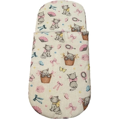 SDS Peřinky do kočárku pro panenky Veselé kočky /Polyester 27x40 cm / 25x20 cm