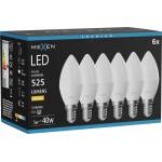 Mexen Nova 6x LED крушка E14, C37, 5W, Топло - 3000K, 525 lm - L102-E14-0530-01x06 (L102-E14-0530-01x06)