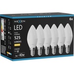 Mexen Nova 6x LED крушка E14, C37, 5W, Топло - 3000K, 525 lm - L102-E14-0530-01x06 (L102-E14-0530-01x06)