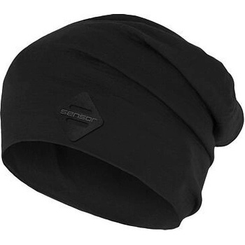 Sensor merino čepice Active logo černá