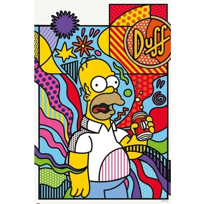 Plakát, Obraz - The Simpsons - Donut Worry, 61 × 91.5 cm