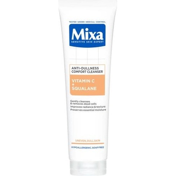 Mixa Vitamin C+ Squalane Anti-Dullness Comfort Cleanser озаряващ почистващ гел 150 ml