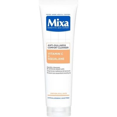 Mixa Vitamin C+ Squalane Anti-Dullness Comfort Cleanser озаряващ почистващ гел 150 ml