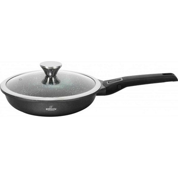BOHMANN 24 см черен индукционен тиган с капак Bohmann модел BH 1730-24FP (BH 1730-24FP)