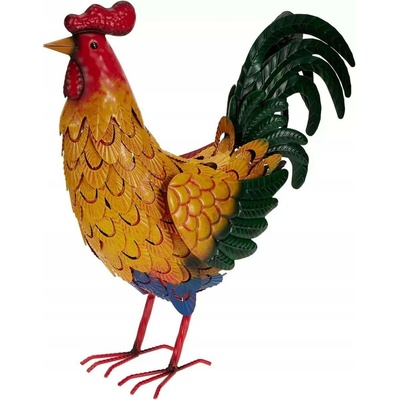 Velikonoční dekorace – kovový kohout 45 cm