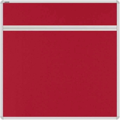 VMS VISION Stolový akustický paraván AKUSTIK ekoTAB oblý roh 80 x 80 cm červený