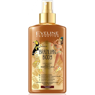 Eveline Cosmetics Brazilian body luxusní zlatý rozjasňvovač na tělo 150 ml