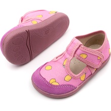 Mido Shoes detské Barefoot papuče MIDO SHOES LEMON PINK