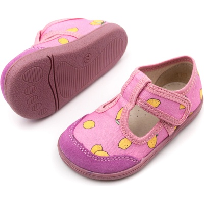 Mido Shoes detské Barefoot papuče MIDO SHOES LEMON PINK
