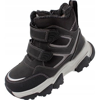 Linshi dětské kozačky nubuk černá