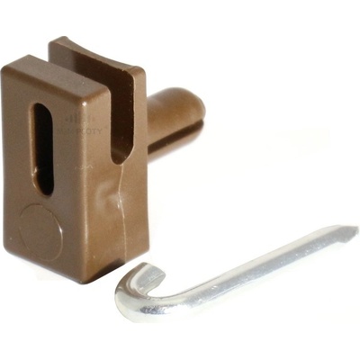 Příchytka napínacího drátu PVC, natloukací, hnědá