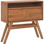 vidaXL Конзолна маса, 80x30x80 см, тиково дърво масив (326135)