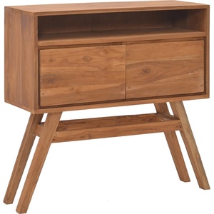 vidaXL Конзолна маса, 80x30x80 см, тиково дърво масив (326135)