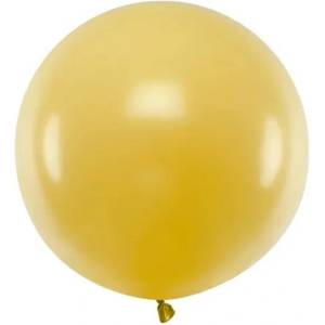 Party Deco Голям Латексов Балон, 60 см, Металик Злато (olbom-019)