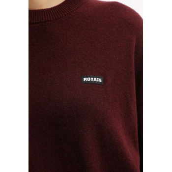 ROTATE Вълнен пуловер Rotate в бордо от лека материя 1147522734 (1147522734)
