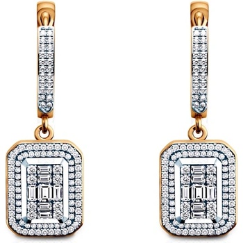 SAVICKI Обеци Savicki: двуцветно злато, диаманти