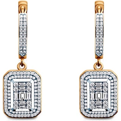 SAVICKI Обеци Savicki: двуцветно злато, диаманти