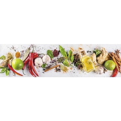 mySpotti SP-F1-1825 Samolepící PVC tapeta do kuchyně Splash koření Livian, rozměry 2200 x 600 mm