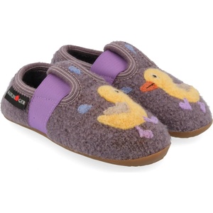 Haflinger Детски пантофи Haflinger Kid's Everest Quak Quak Slippers - Aubergine - размер 24 (EU) (702-6025-0112)