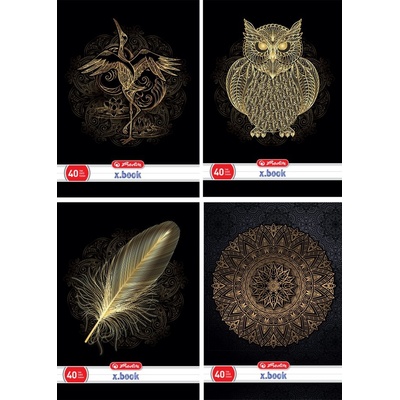 Herlitz Školní sešit A4 Black&Gold 444 linkovaný