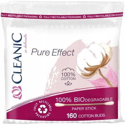 Cleanic Pure Effect vatové tyčinky 160 ks