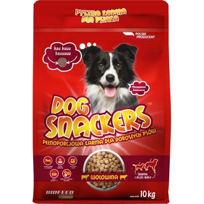 BioFeed Dog Snackers Adult Hovězí 10 kg
