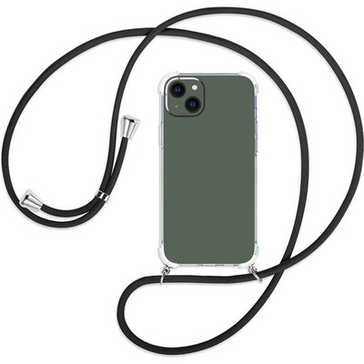 Púzdro SES Priehľadné silikónové ochranné so šnúrkou na krk Huawei P20 Pro - čierna
