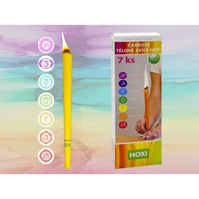 Hoxi Čakrové tělové svíce komplet 7 ks