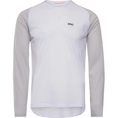 POC Мъжка фланелка с дълъг ръкав за колоездене POC Motion Air L/S Jersey Cycling jersey - Hydrogen White - размер XXL (056-3686-0716)