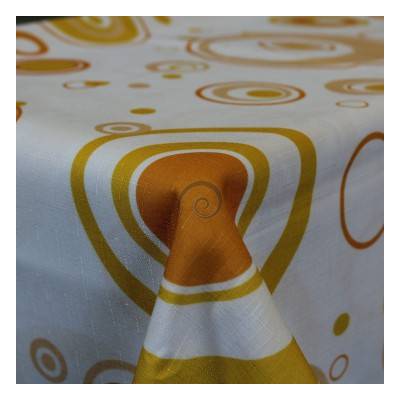 Obrus teflónový Žlté kruhy 272 160cm x 220cm