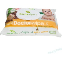 DOCTOR WIPES Detské vlhčené obrúsky s klipom Organic Argan oil 72 ks