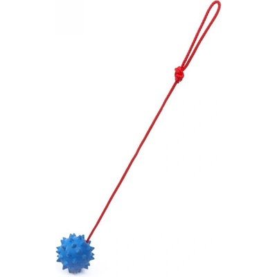 JK ANIMALS Míček ježek, z tvrdé gumy 9 cm + šňůra 60 cm